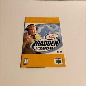 Nintendo Madden 2000 Instruction Booklet - Yellow